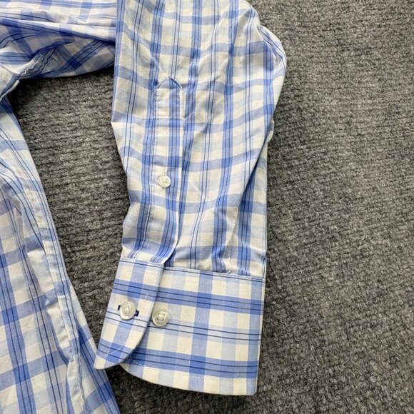 Izod Shirts Mens Large Regular Fit Button-Up ‎ Set Of 2 Blue Paid Tartan Preppy - Picture 8 of 16